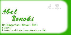 abel monoki business card