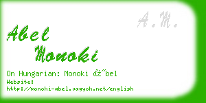 abel monoki business card